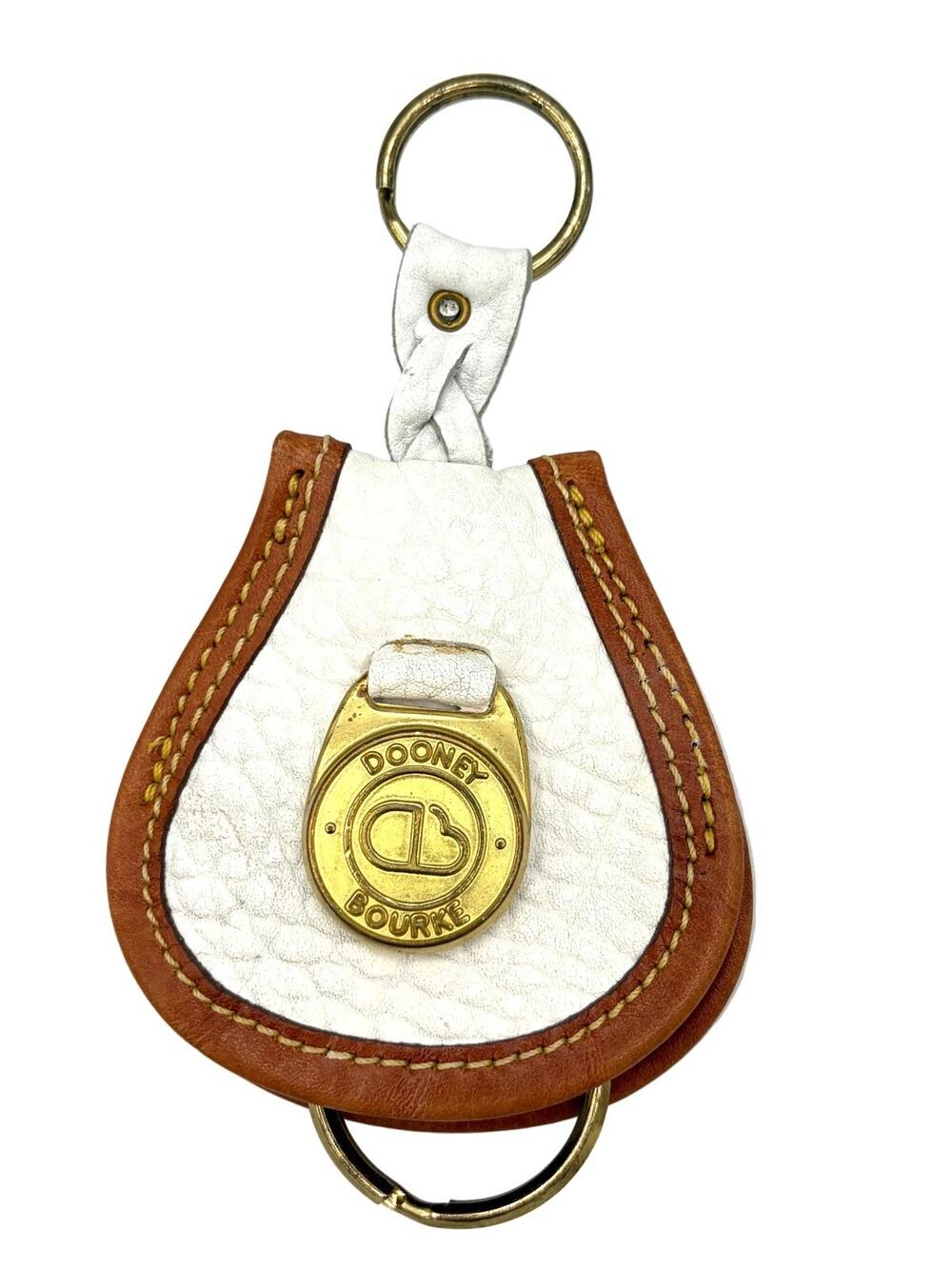 Vintage Two-Tone Dooney & Bourke Keychain Ring Fob